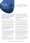 March 2020 - Employer Issues With Automatic Enrolment
